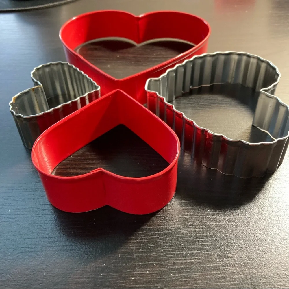 Heart-Shaped ❤️ Cookie Cutters 4-Pieces